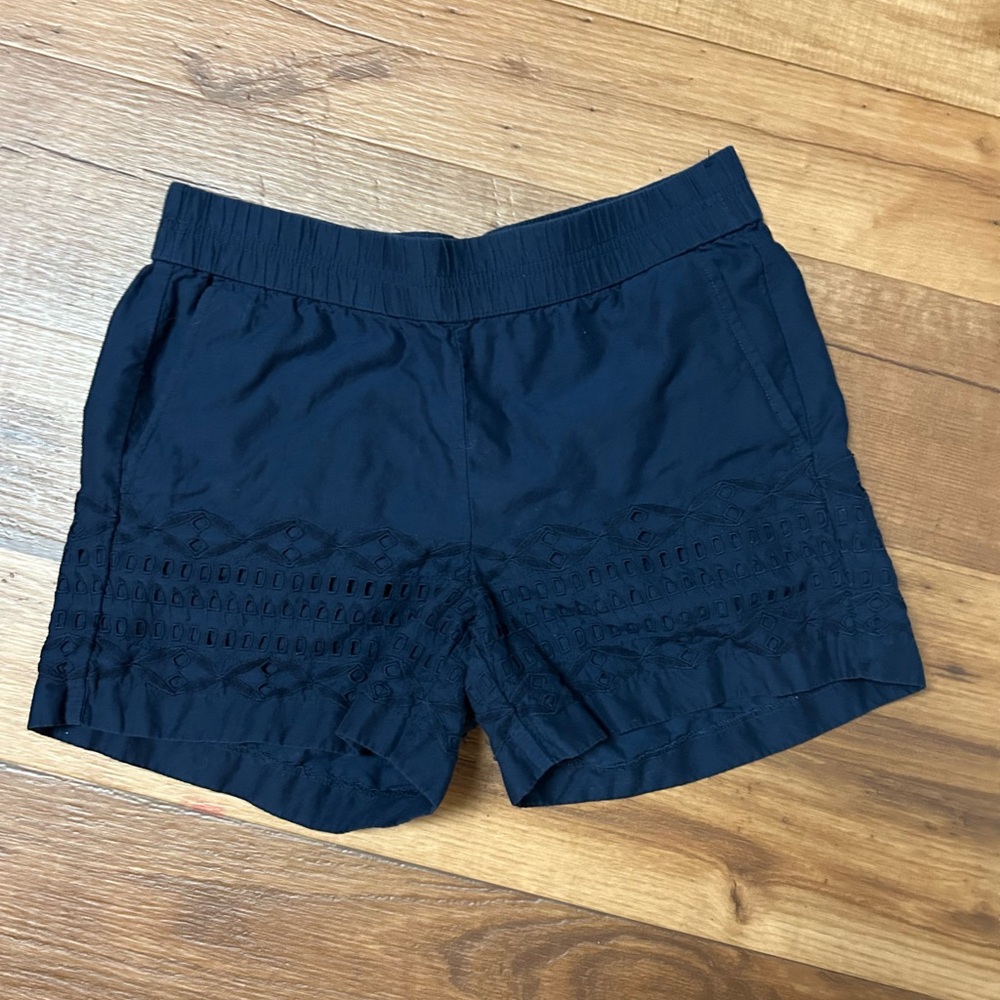 J. Crew Blue High Waist Shorts with Elastic Waistband